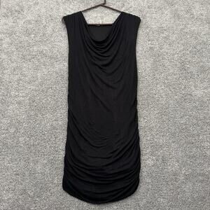 Evening Wear Sheath Dress Size Medium Minimalist Slinky Chic Draped Ruched